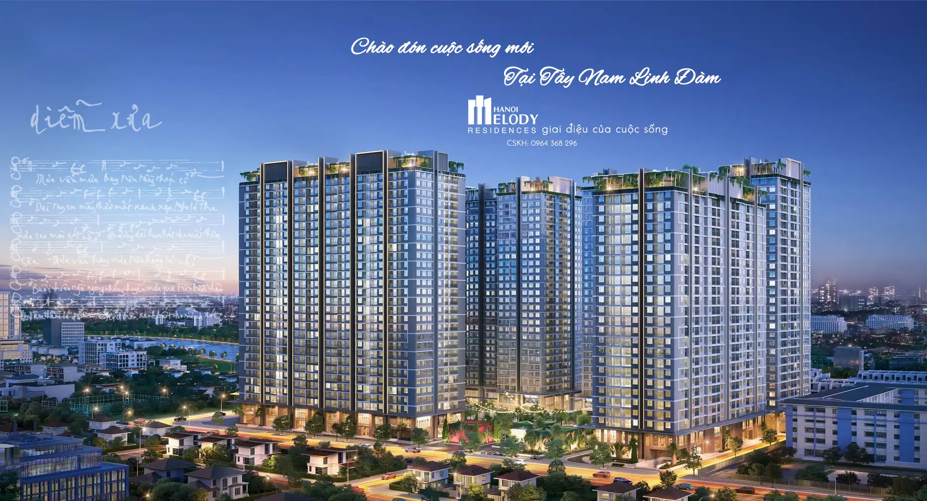 Phối cảnh Hanoi Melody Residences Linh Đàm